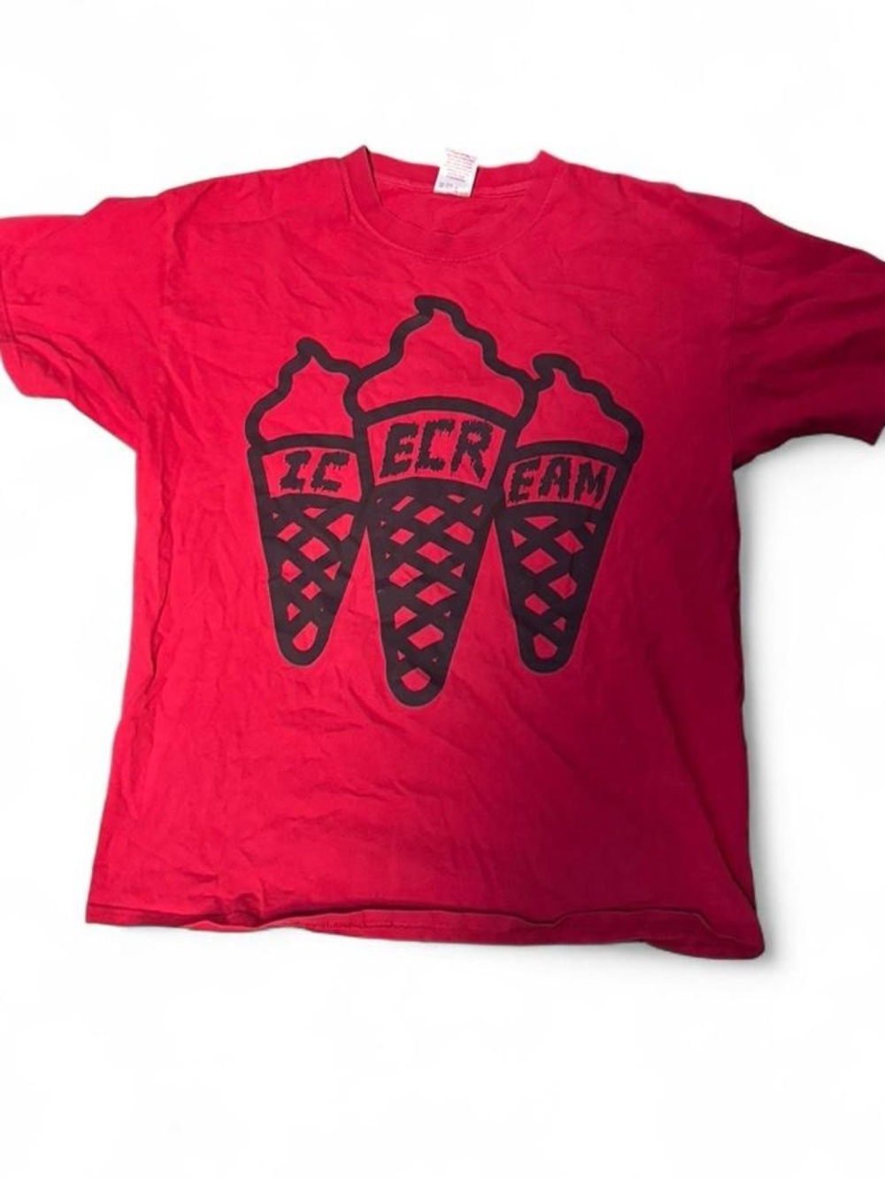 Billionaire Boys Club Red Tee with Black Ice Cream Graphic